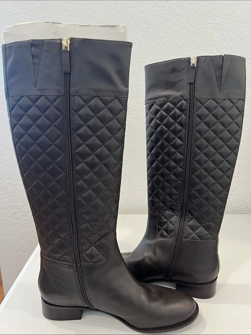 Talbots Brown Quilted Over-the-Knee Boots